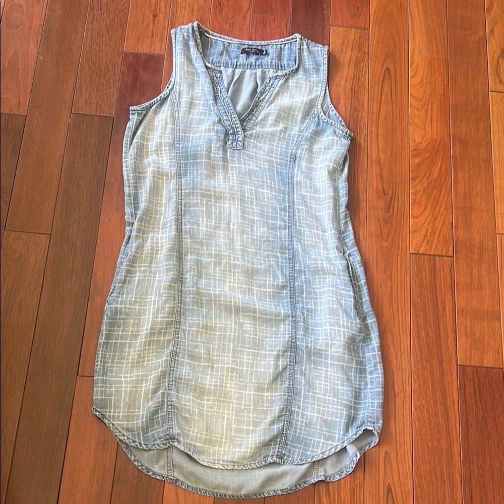 Max Studio Blue Sleeveless Mini Dress Relaxed Fit